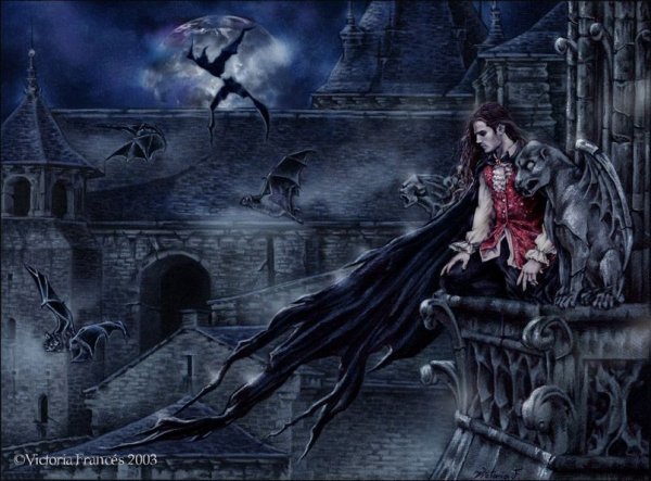 Замок Дракулы арт Готика вампир