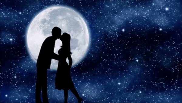 Ночь Луна звёзды любовь
