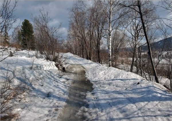 Талый снег фото