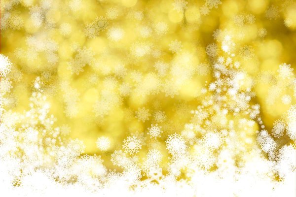 Желтый новогодний фон