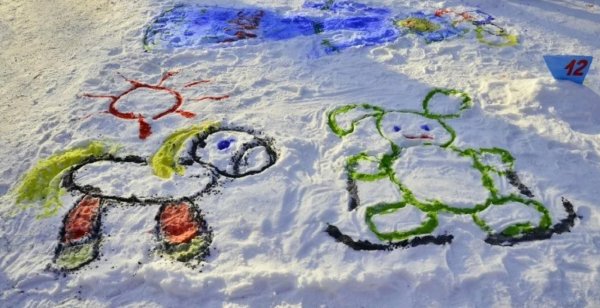 Рисование на снегу