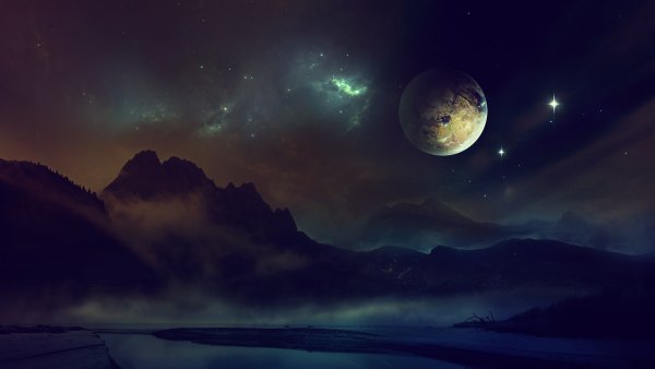 Фантастическое ночное небо