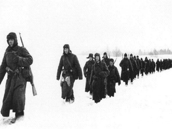 Красноармейцы зимой 1941