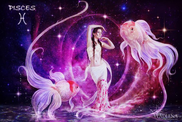 Красивый знак зодиака рыбы