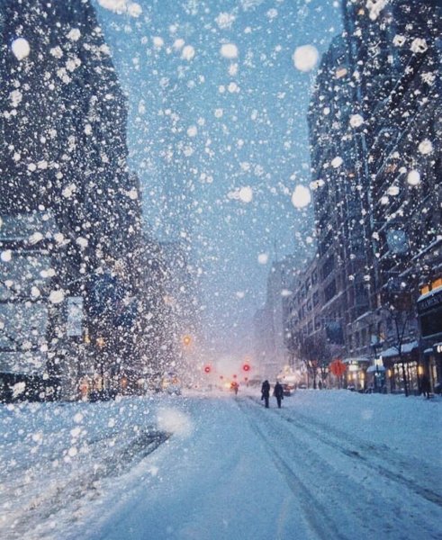 Красивый снегопад