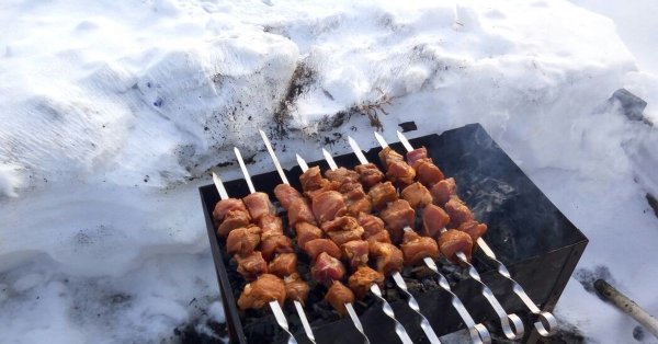 Шашлык зимой