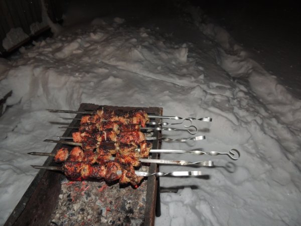 Шашлык зимой