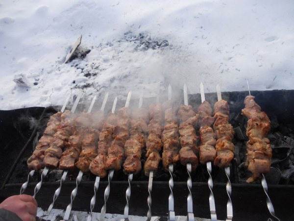Шашлык зимой