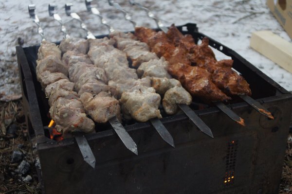 Шашлык зимой