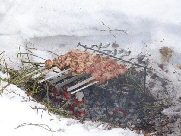 Шашлык зимой