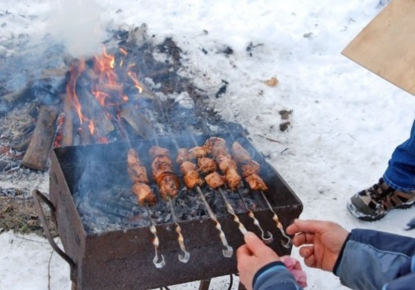 Шашлык зимой