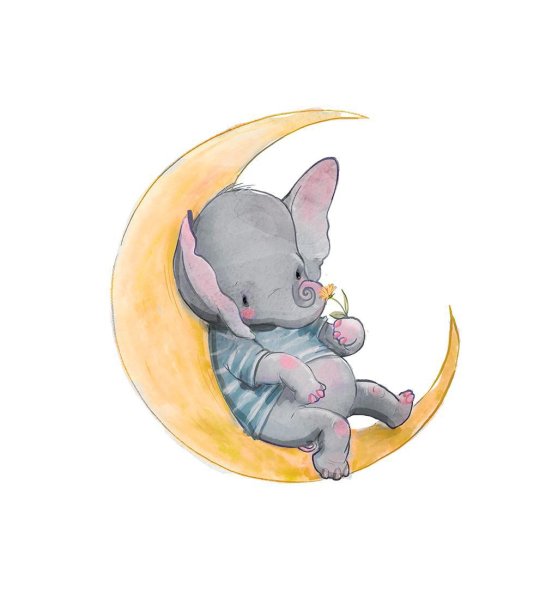 Слоник на месяце спит