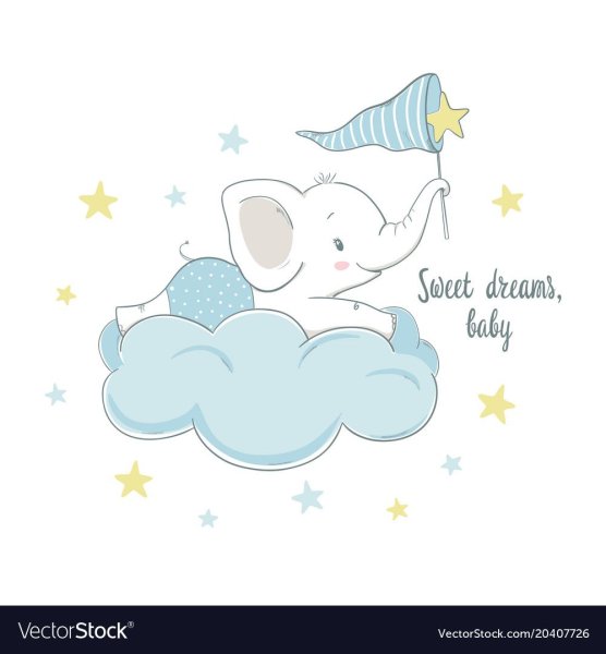 Слоник на облаке