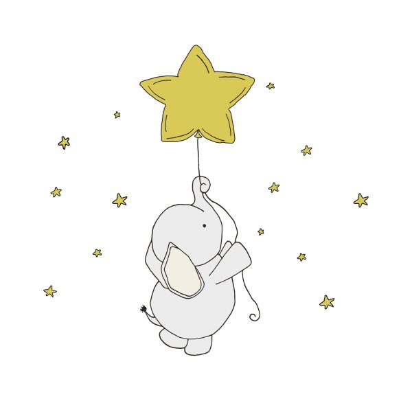 Мишка со звездочкой для метрики