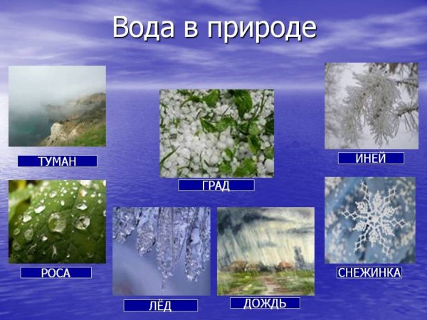 Состояние воды в природе