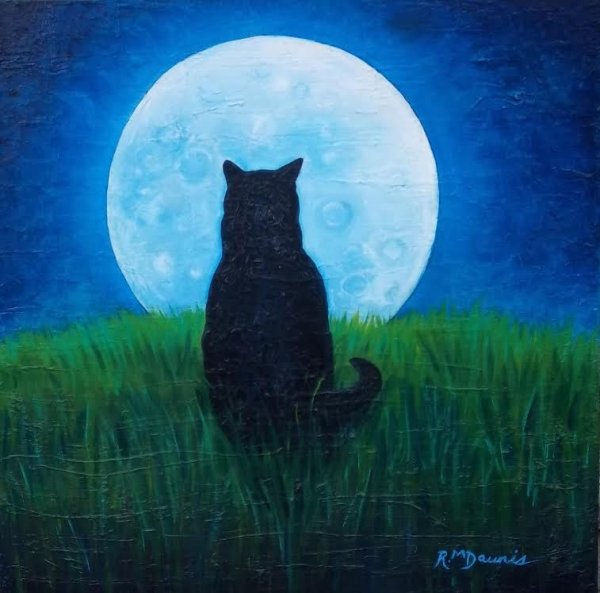 Кошка при Луне