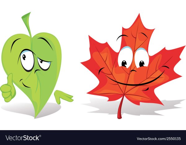 Листья с рожицами