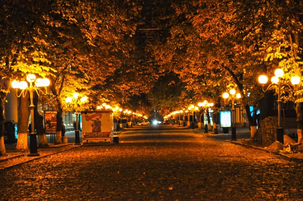 Осенний вечер в городе