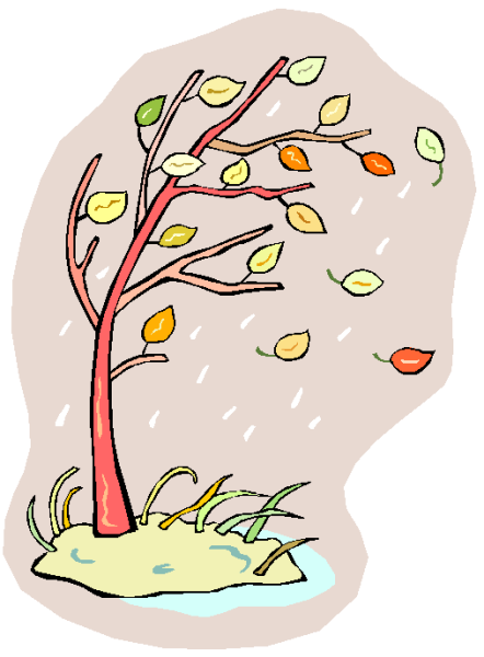 Дерево на ветру иллюстрация