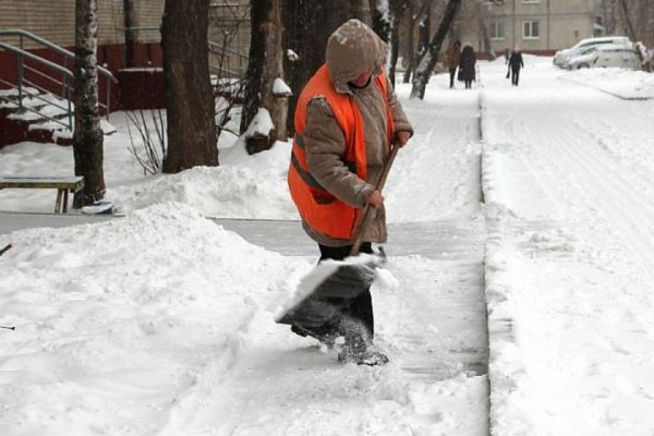 Для уборки снега дворника