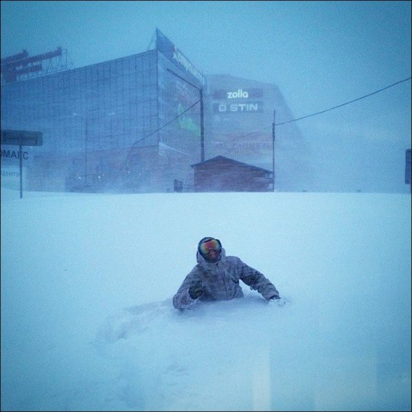 Снегопад в Комсомольске на Амуре 02.12.2014