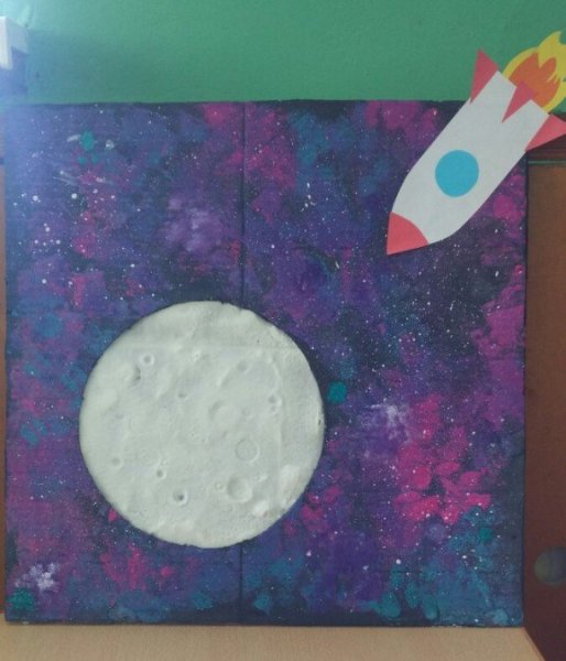 Аппликация полет на луну