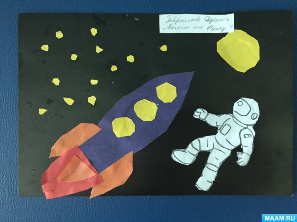 Аппликация в подготовительной группе на тему космос