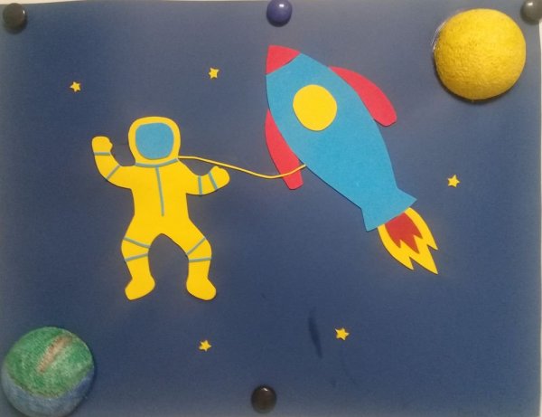 Аппликация космос для детей