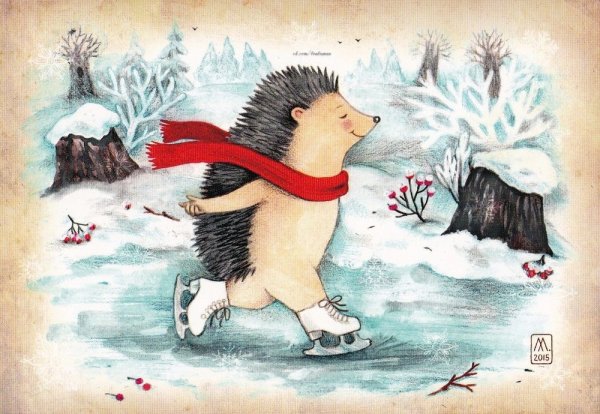 Ежик на коньках