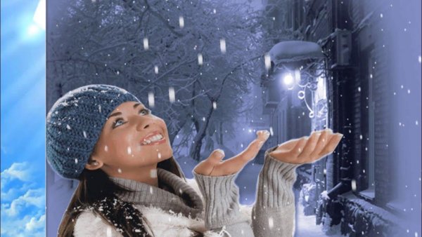 Гифы снегопад