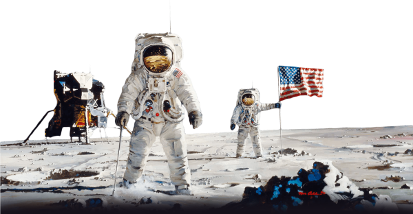 Космонавт на Луне
