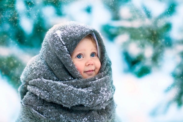 Зима дети снег