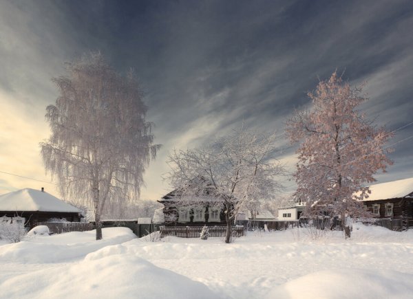 Удмуртская деревня зимой