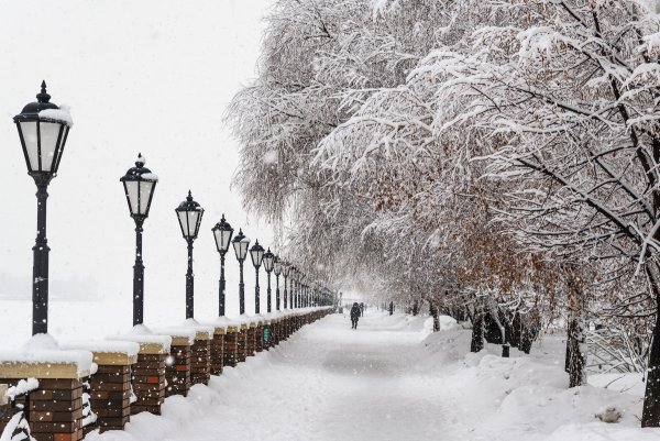 Снег Москва красиво