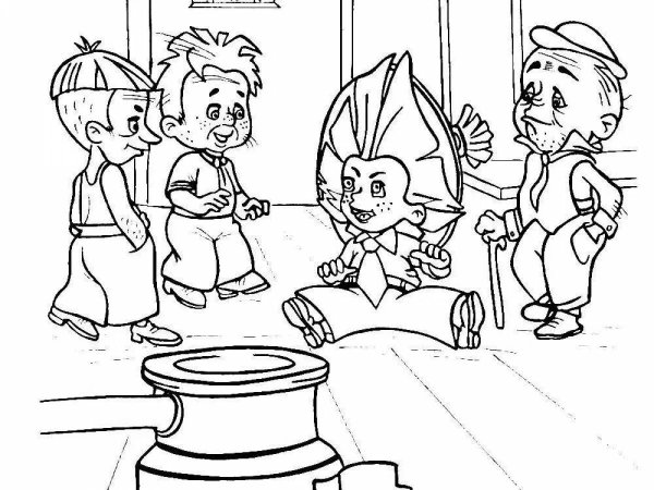 Незнайка раскраска