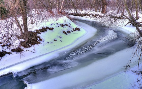 Весенняя река ручьи