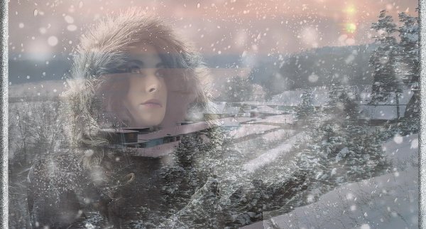 Девушка зима Пурга