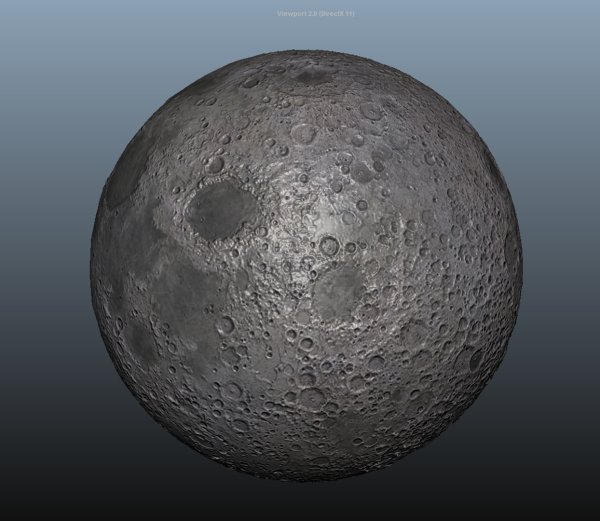 Луна 3d модель
