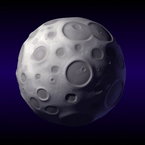 Луна 3d модель