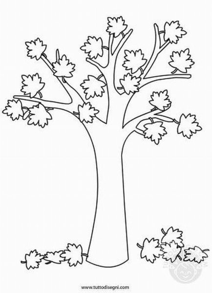 Осенние деревья: скачать и распечатать раскраски