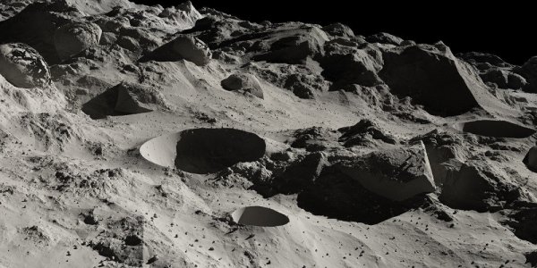 Поверхность Луны кратеры