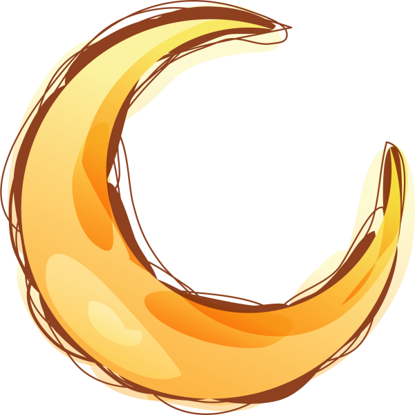 Месяц на прозрачном фоне