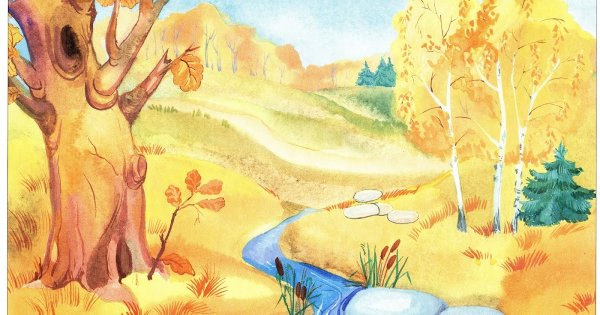 Осенний пейзаж для дошкольников
