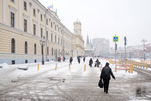 Снег в Москве фото