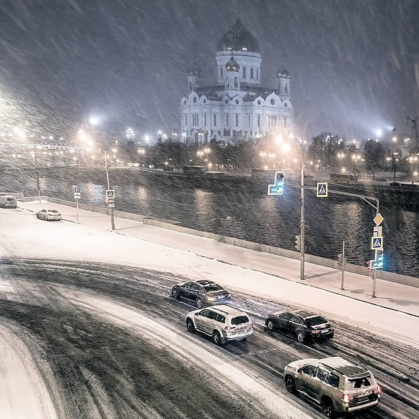 Снегопад в Москве