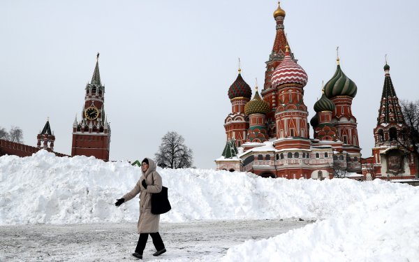 Зима в России Москва