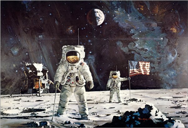 Космонавт живопись