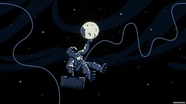 Космонавт на Луне арт