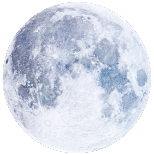 Красивая Луна на прозрачном фоне