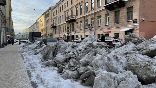 Снегопад в городе
